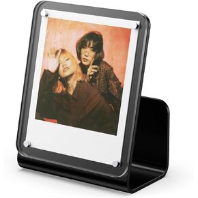 Polaroid Acrylic Photo Frame - Black - L-Shape Display Frame Plus Photo Storage up to 50 Photos (6366)