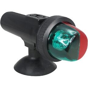 Pactrade Marine Boat LED Portable Bi-Color Port/Starboard inflatables Navigation Light Battery Operated Suction Mount