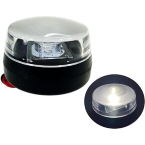Pactrade Marine Boat WakeTower All Round Anchor Light LED Navigation Light Bimini Lights Nature White PC Plastic Housing Black Wake Tower Signal Light 120 Degrees Beam Angle Surface Mount