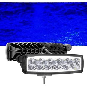 AUXMOTEC Red Led Light Bar 2PCS 18W Spot Driving Fog Light Off-road Work Light Waterproof Compatible for Boat ATV SUV Truck Pick-up Van Fishing Hunting Navigation 12v 24v