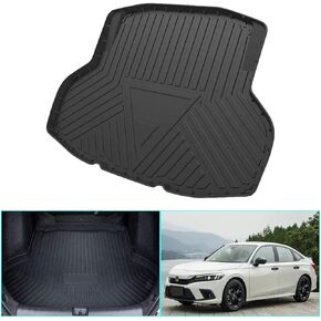 Civic Sedan Cargo Mat - Compatible with 2016-2021 Models，All Weather Rear Cargo Liners Trunk Tray Floor mats，3D Tech Modeling Waterproof Durable Odorless TPO Accessories, No 2-Doors/Hatchback Models