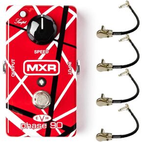 MXR EVH90 Eddie Phase 90 Signature Effects Pedal Bundle with 4 MXR Right Angle Patch Cables