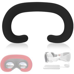 Silicone Eye Mask for Apple Vision Pro,Silicone Face Pad Cover,Sweat Proof, Light Leakage Proof,Replaceable VR Accessories (Black)