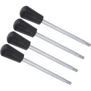 CoCud Revolving Crank Clamping Handle, M8 Male Thread 180mm Length, Chrome Plated Long Arm Handwheel Handle Knob Black - (Applications: for Lathe Machinery), 4-Pieces