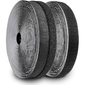 Window Screen DIY Hook and Loop Edging Tape for Net Mesh Screen Self Adhesive Edging Strips (20'Black)