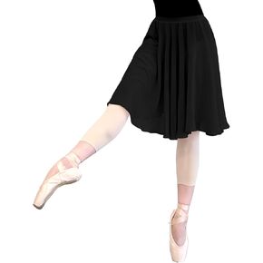 Ballet Skirt for Women Dance Rehearsal Skirt Big Hem Elastic Waistband in Kuwait