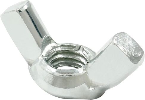 Kemcatui 60 Pcs M6 Wing Nuts, Butterfly Wing Nuts Carbon Steel Zinc Plated Fasteners Parts, Hand Twist Tighten, Silver in Saudi Arabia