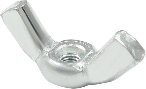 Kemcatui 60 Pcs M6 Wing Nuts, Butterfly Wing Nuts Carbon Steel Zinc Plated Fasteners Parts, Hand Twist Tighten, Silver in Saudi Arabia