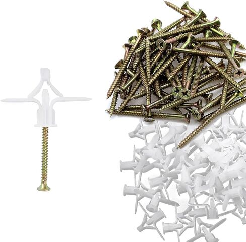Drywall Anchors Drywall Anchor Screw Assortment Kit, Heavy Suty Wall Anchor Bolts Hooks Hollow-Door Toggle Anchor in Kuwait