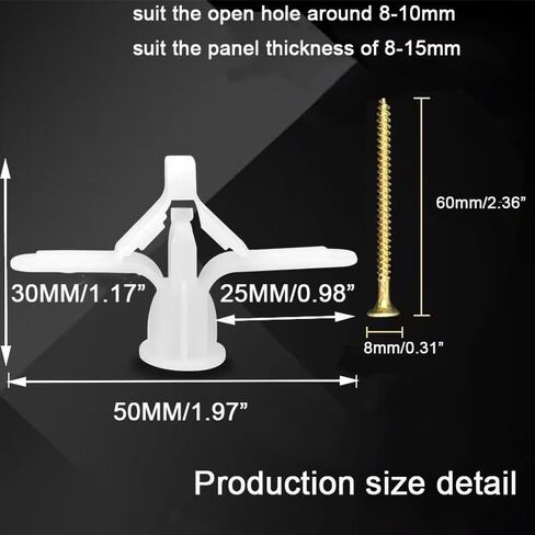 Drywall Anchors Drywall Anchor Screw Assortment Kit, Heavy Suty Wall Anchor Bolts Hooks Hollow-Door Toggle Anchor in Kuwait
