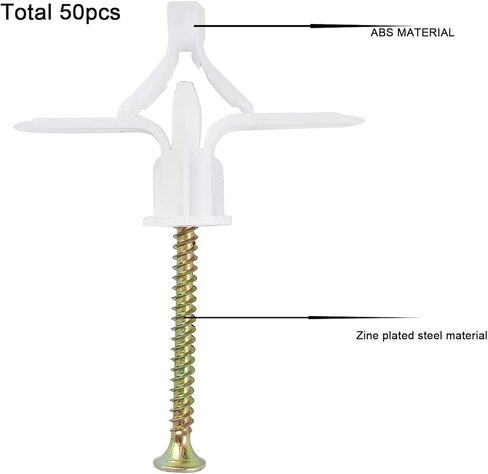 Drywall Anchors Drywall Anchor Screw Assortment Kit, Heavy Suty Wall Anchor Bolts Hooks Hollow-Door Toggle Anchor in Kuwait