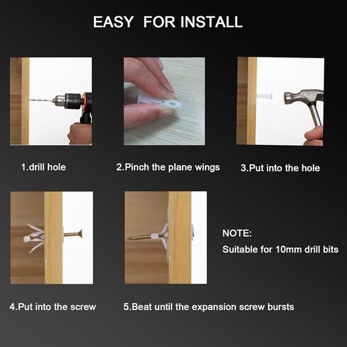 Drywall Anchors Drywall Anchor Screw Assortment Kit, Heavy Suty Wall Anchor Bolts Hooks Hollow-Door Toggle Anchor in Kuwait