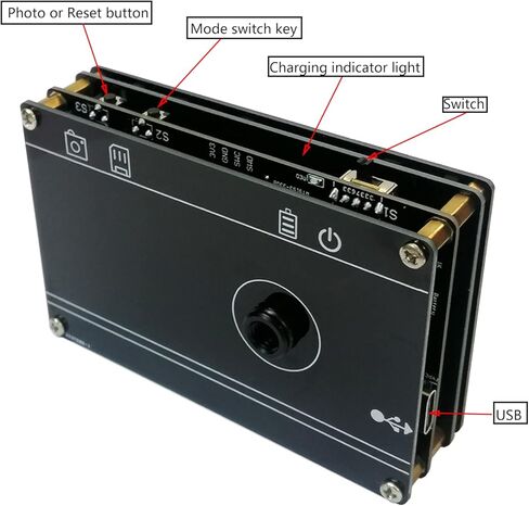 MLX90640 Infrared Thermal Imager Portable Infrared Thermal Sensor High Accuracy Non-Contact Measurement Camera Temperature Detection Tester with Chargable Battery in Kuwait