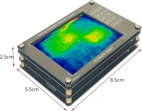 MLX90640 Infrared Thermal Imager Portable Infrared Thermal Sensor High Accuracy Non-Contact Measurement Camera Temperature Detection Tester with Chargable Battery in Kuwait