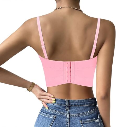 Testudineus Women Sexy Tassel Chain Bustier Corset Crop Top Adjustable Cage Bra Vest for Festivals, Raves, Clubwear in Saudi Arabia