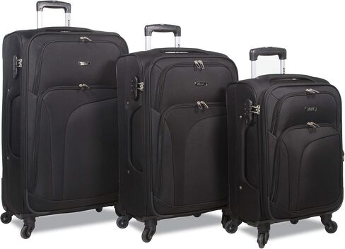 Rolite Rover Spinner Expandable Luggage, Grey, 3-Piece Set in Saudi Arabia