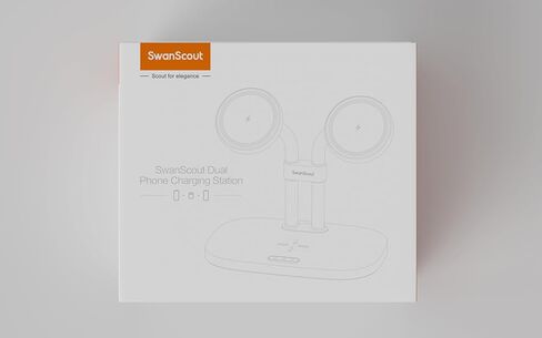 SwanScout Wireless Charger for iPhone, Dual Magnetic Charger for iPhone 15/14/13/12 Series, Charging Station for AirPods Pro 2nd/Pro, AirPods 3rd/2nd (Black) in Kuwait