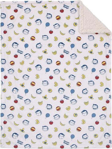 Welcome to The Universe Baby Jurassic World Grey, Green, Orange and Yellow Dinosaur Super Soft Sherpa Baby Blanket in Saudi Arabia