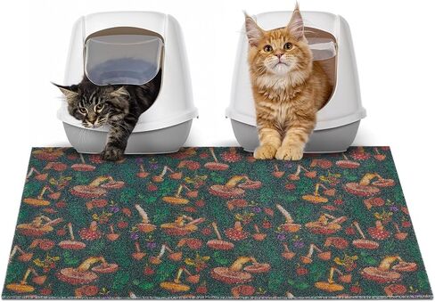 Glittme Cat Litter Mat, Soft Litter Box Mat, PVC Material Cat Litter Mat Litter Trapping Mat for Cats, Kitty, Cat Mats for Litter Easy to Clean in Kuwait
