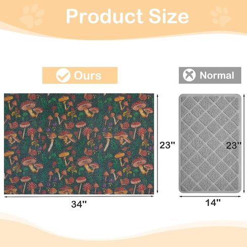 Glittme Cat Litter Mat, Soft Litter Box Mat, PVC Material Cat Litter Mat Litter Trapping Mat for Cats, Kitty, Cat Mats for Litter Easy to Clean in Kuwait