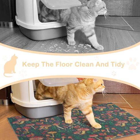 Glittme Cat Litter Mat, Soft Litter Box Mat, PVC Material Cat Litter Mat Litter Trapping Mat for Cats, Kitty, Cat Mats for Litter Easy to Clean in Kuwait
