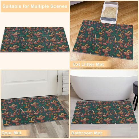 Glittme Cat Litter Mat, Soft Litter Box Mat, PVC Material Cat Litter Mat Litter Trapping Mat for Cats, Kitty, Cat Mats for Litter Easy to Clean in Kuwait