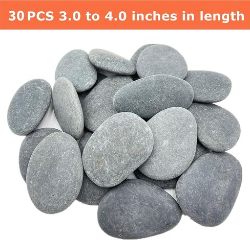 Lifetop 16PCS Painting Rocks, 2"-3" Natural River DIY Rock Flat & Smooth Kindness Rocks for Arts, Crafts, Decoration, Medium Stone for Painting,Hand Picked in Kuwait