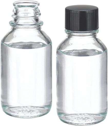 Wheaton 219577 Media Bottle, 250mL Clear, Non-Graduated With 33-430 Solid Black Phenolic 14B Rubber Lined Cap, Autoclavable (Case of 48) in Saudi Arabia