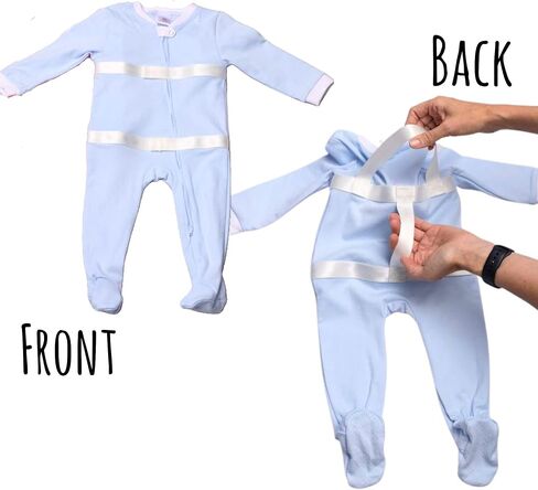 Cross Kids Brand Pink or Blue Zip Up Footed Playtime Onesie For Crawling/Walking Baby/Toddler, 12mo-2T in Saudi Arabia