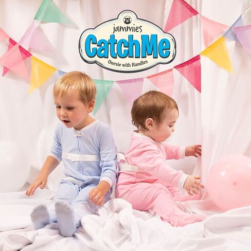 Cross Kids Brand Pink or Blue Zip Up Footed Playtime Onesie For Crawling/Walking Baby/Toddler, 12mo-2T in Saudi Arabia
