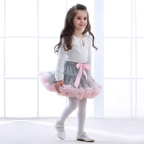 Women's Girls Elastic Waist Multi-Layer Tulle Tutu Short Skirt Petticoat in Kuwait