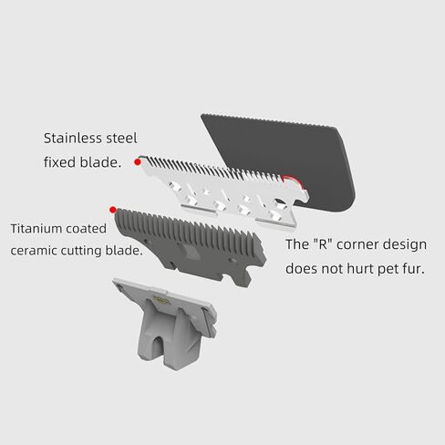 ماكينة تشذيب الشعر الاحترافية للكلاب والقطط من shernbao، شفرة سيراميك قابلة للفصل، شفرة بديلة in Kuwait
