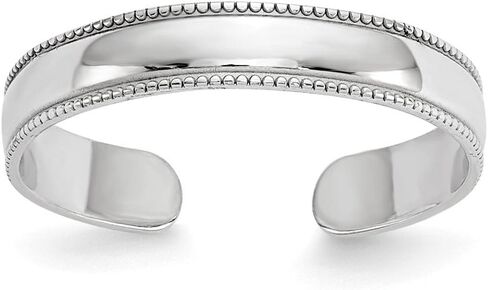 The Black Bow 3mm Polished Toe Ring in 14 Karat White Gold in Saudi Arabia