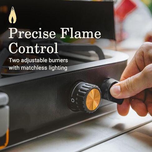 Coleman 1900 Collection 3-in-1 Propane Camping Stove, Portable Gas Stove with Matchless Lighting, Cast Iron Griddle & Grill Grates, & 24,000 BTUs of Power for Camping, Tailgating, Grilling & More in Saudi Arabia