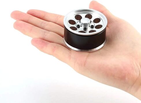 WONFAST 4 قطع 1.55 بوصة معدنية Beadlock Wheels Hub RC سبائك الألومنيوم عجلة حافة بديلة لسيارة 1/10 RC الزاحفة D90 TF2 Tamiya CC01 CC02 LC70 LC80 ترقية أجزاء (فضي) in Kuwait