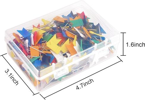 300 قطعة من دبابيس دفع علم الخريطة من Sunmns، 7 ألوان متنوعة in Kuwait