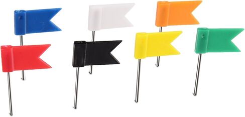 300 قطعة من دبابيس دفع علم الخريطة من Sunmns، 7 ألوان متنوعة in Kuwait