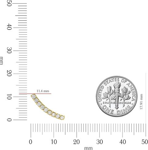 أقراط أذن من DISENO من الذهب الأصفر عيار 10 قيراط مع ألماس طبيعي 0.10 قيراط (لون F-G، وضوح SI1-SI2) للنساء هدايا مجوهرات رائعة لعيد ميلاد الأم والزوجة in Kuwait