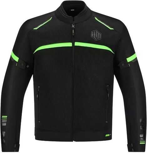 ILM Motorcycle Riding Jacket with Mesh CE Armor and Removable Liner Dual Sport Protective All Season Jacket for Men Model JAM1((Black, Medium) in Saudi Arabia