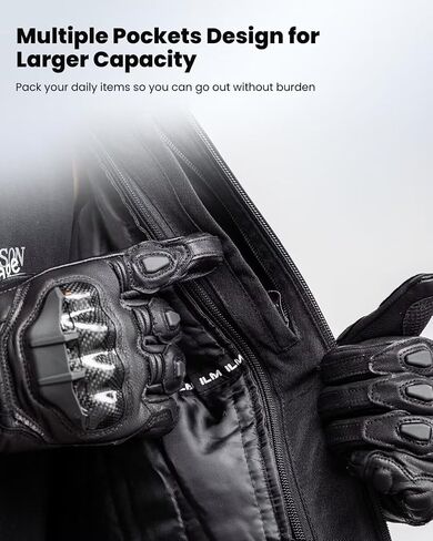ILM Motorcycle Riding Jacket with Mesh CE Armor and Removable Liner Dual Sport Protective All Season Jacket for Men Model JAM1((Black, Medium) in Saudi Arabia