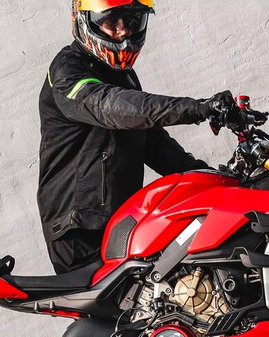 ILM Motorcycle Riding Jacket with Mesh CE Armor and Removable Liner Dual Sport Protective All Season Jacket for Men Model JAM1((Black, Medium) in Saudi Arabia