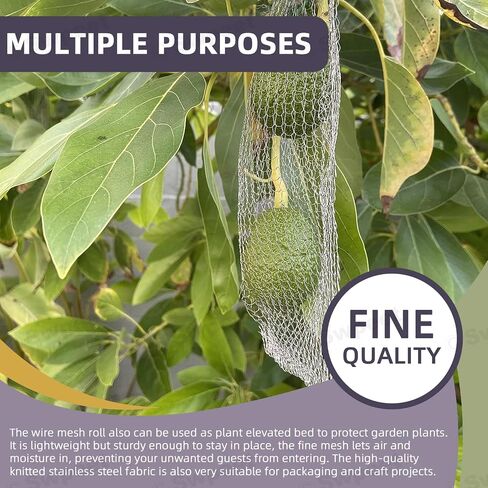 Swpeet 3Pcs 5" x 50FT Wire Mesh Hole Fill Fabric with Scissors and Anti-scretch Gloves, Stainless Steel Wire Mesh Roll, Flexible Stretchy Mesh Fabric Ideal for Garden House and DIY in Saudi Arabia