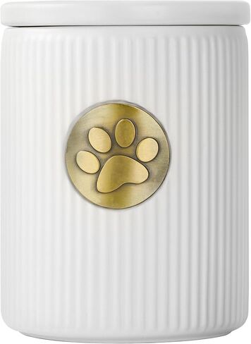 The7boX جرة الحيوانات الأليفة للكلاب أو القطط، جرة السيراميك لرماد القطط والكلاب، الجرار السميكة للحيوانات الأليفة مع نمط طباعة مخالب، تذكار النقاء للقطط (60 رطل) in Kuwait