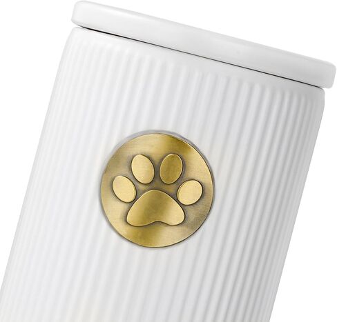 The7boX جرة الحيوانات الأليفة للكلاب أو القطط، جرة السيراميك لرماد القطط والكلاب، الجرار السميكة للحيوانات الأليفة مع نمط طباعة مخالب، تذكار النقاء للقطط (60 رطل) in Kuwait