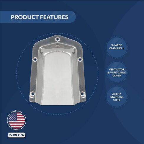 Five Oceans 316 Stainless Steel Marine Clamshell Vent Cover, Base 6-Inch L x 4-1/2-Inch W in Saudi Arabia