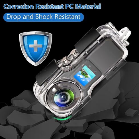 iEago RC 40M/131FT Dive Case for Insta360 One RS 1-Inch 360 Edition Underwater Photography Waterproof Housing Case with Bracket Mount Adapter Accessories in Saudi Arabia