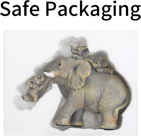 MrHsiang Cute Good Luck Elephant Statue Home Decor Elephant Gifts for Women Brings Good Luck & Strength for Living Room, Office ，Shelf & More! in Saudi Arabia