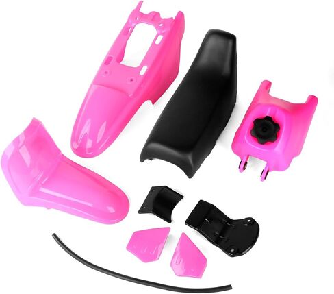 SUNQIAO PW50 Plastic Kit, Fender Body Seat Gas Tank for Yamaha PW50 PY50 PeeWee 50 Kid Bikes (Pink) in Saudi Arabia