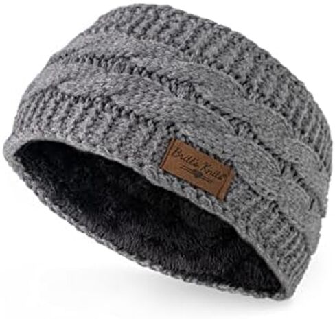 Britt's Knits Cable Knit Warm Plush-Lined Headwarmer One Size in Saudi Arabia