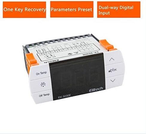 Elitech EK-3030E جهاز التحكم في درجة الحرارة مع جهاز استشعار للولايات المتحدة الأمريكية وكندا 110 فولت in Kuwait